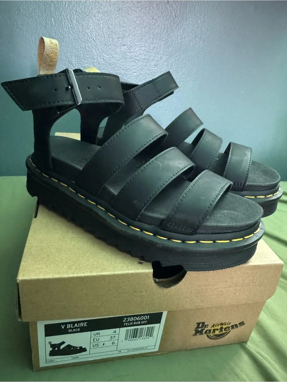 Dr. Martens Black V Blaire Platform Strappy Sandal